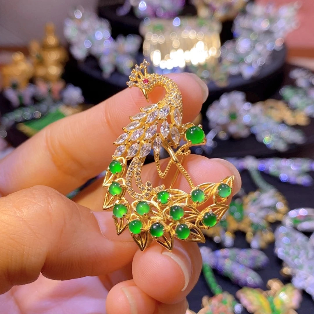 翡翠银S925镶嵌项圈