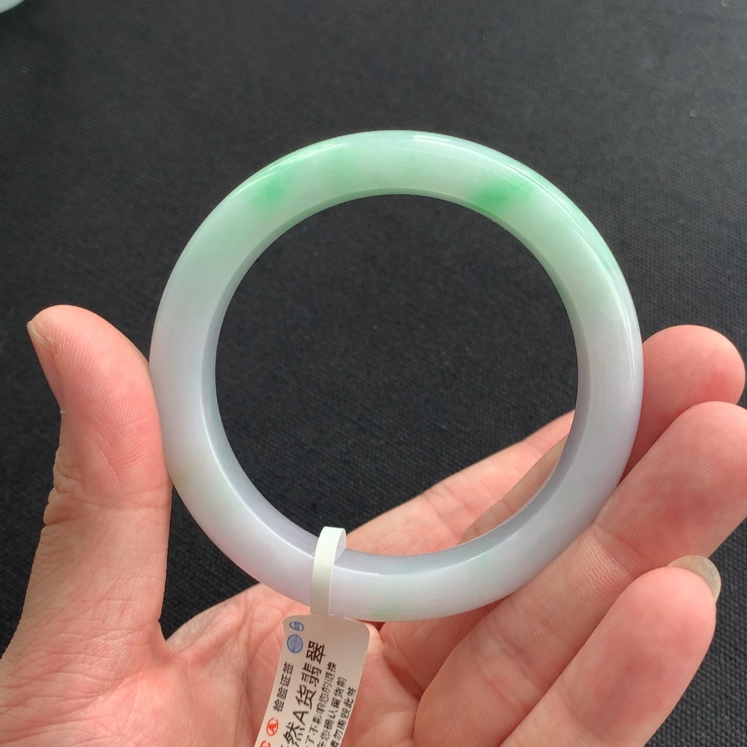 翡翠未镶嵌手镯圈口5859