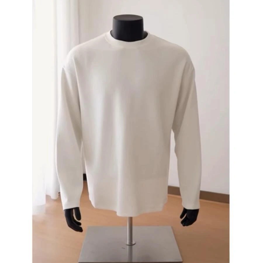 FJ重磅250g秋冬精梳纯棉纯色长袖内搭圆领简约保暖基础款打底衫