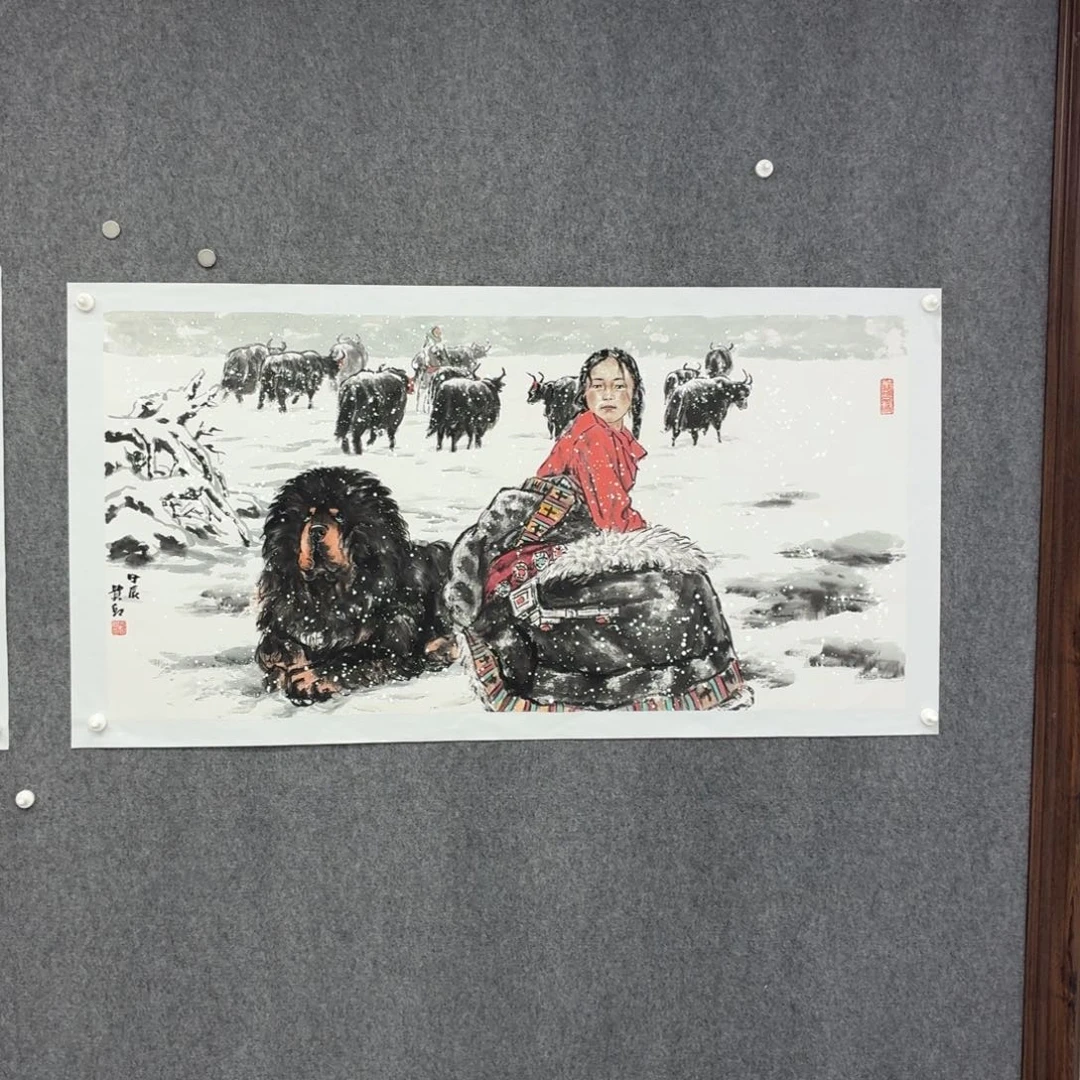 ****条国画宣纸和笔划等图案的图案