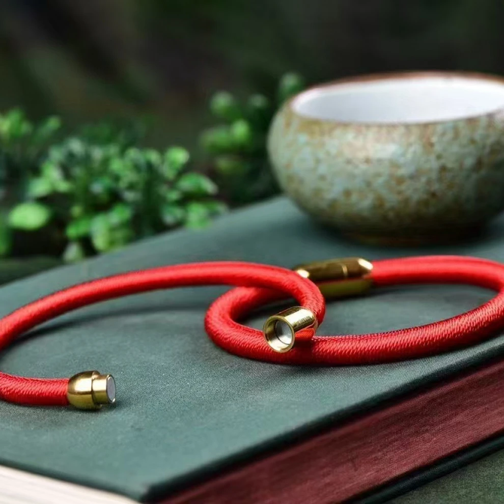 可打开紫砂粉灌朱砂五行手镯亚克力空心男女情侣同款