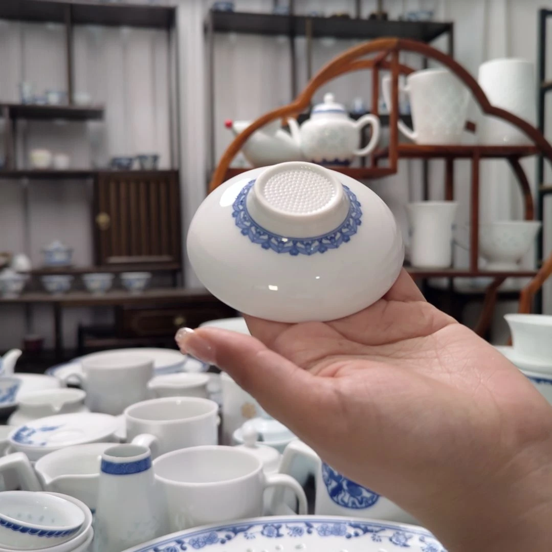 瓷喜上眉梢陶瓷一体茶漏一个