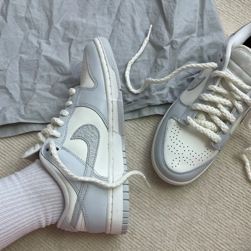 耐克NIKE女鞋DUNK LOW低帮运动鞋百搭休闲鞋板鞋浮雕灰FJ4553-133