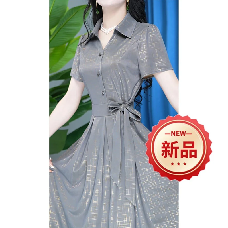 品牌广州十三行气质连衣裙2025新款夏季复古显瘦今年流行爆款裙子