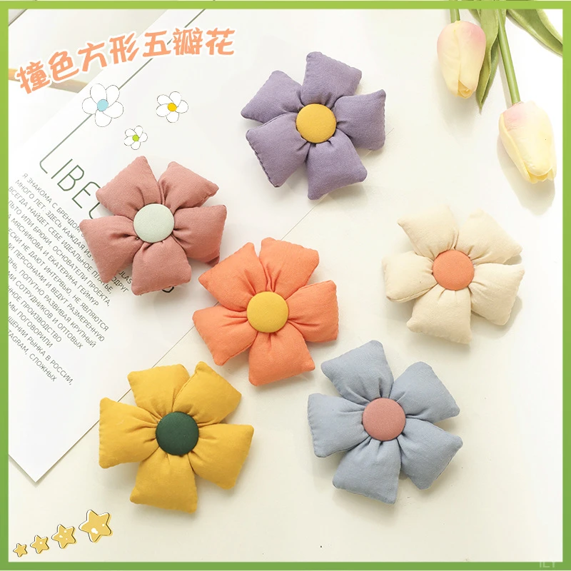 胸针风车5配饰点缀撞色大号装饰别针帘小饰品头窗帘配件 花合金瓣