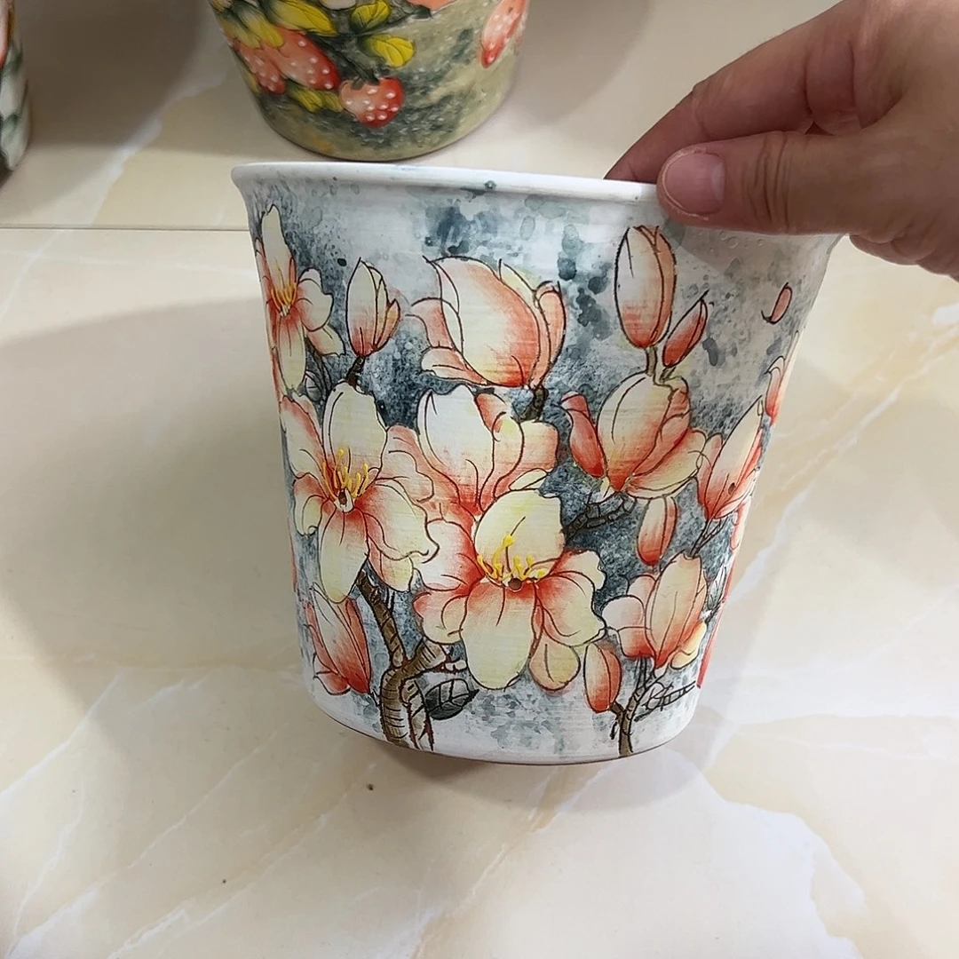 景德镇炫彩手绘口14高14.5