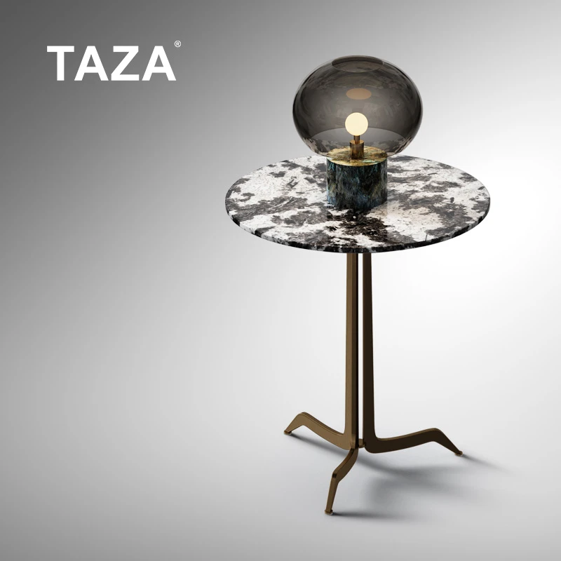 TAZA 意式极简边几高级艺术感 大户型客厅可移动大理石角几 A886
