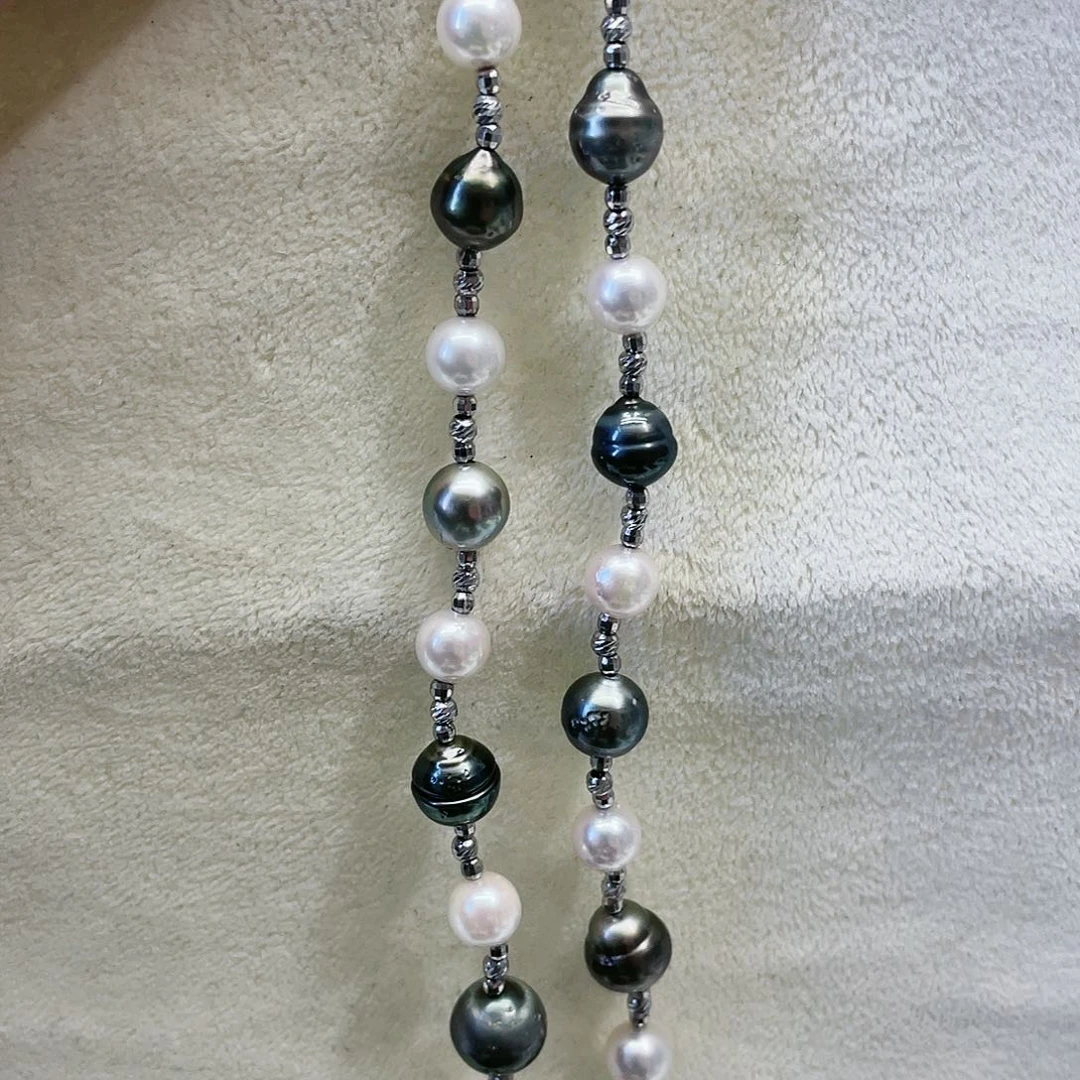 海水珍珠颈饰银S925镶嵌