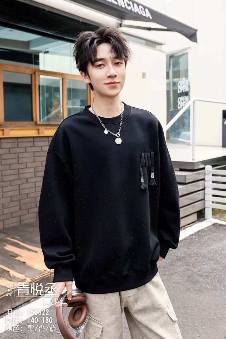 橙子家 8822#左胸织带潮牌卫衣（秋）