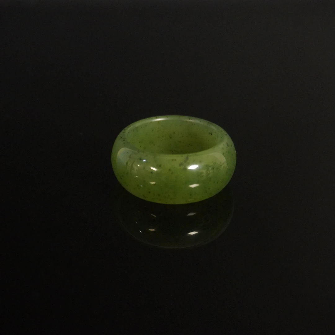 20世纪和田碧玉指环/HY020468/金玉良缘/槐荫山房