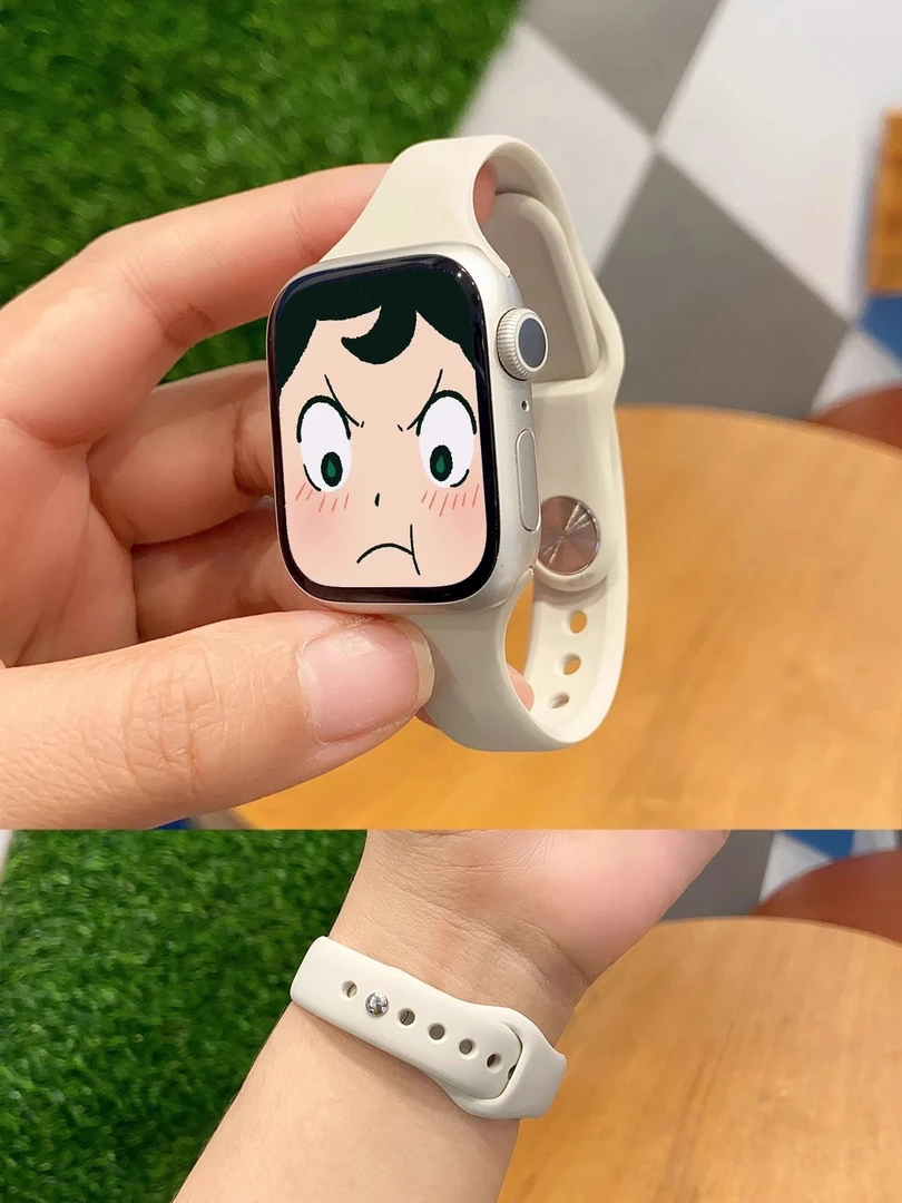 适用苹果手表S10细款小蛮腰AppleWatchS9硅胶S8运动表带SE夏天女
