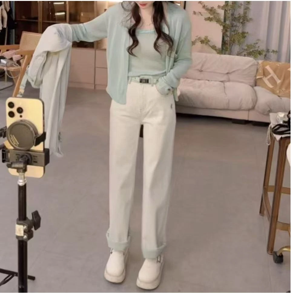 『拼色休闲H』时尚气质百搭时尚牛仔裤88262