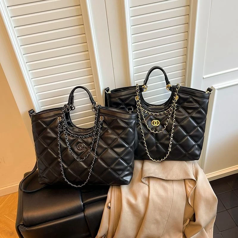 奥莱撤柜[明星同款】2025托特新款时尚大容量轻奢高颜值包包通勤链