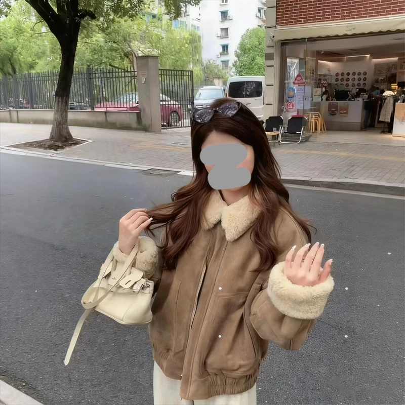 【甜豆专属】老钱风复古翻领高级感短外套女冬季新款时尚百搭外套