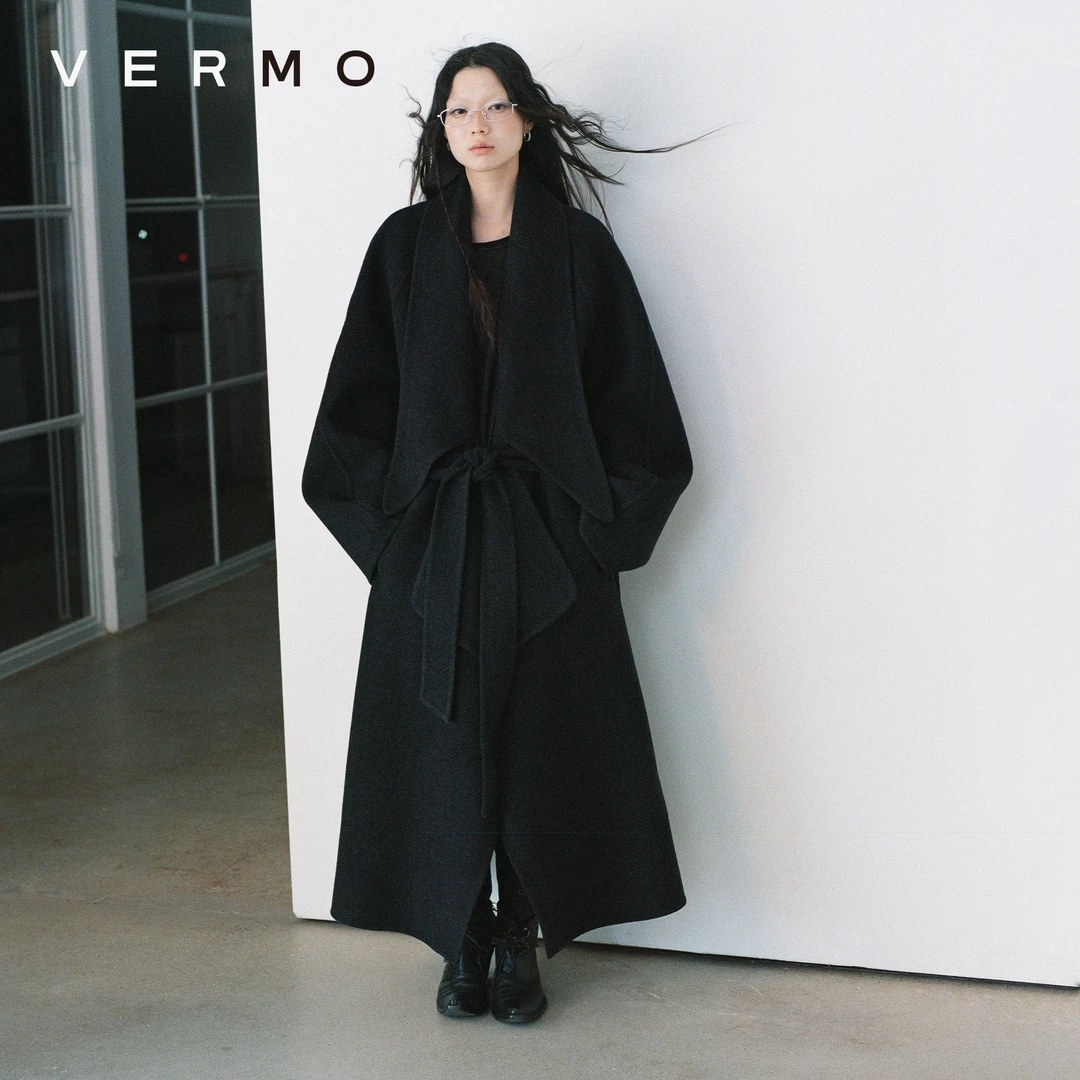 VERMO 慵懒高支羊毛双面呢大衣9928