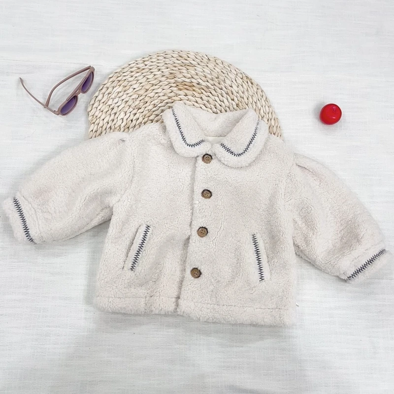 米乐熊女童加厚优雅仿羊羔毛外套1212