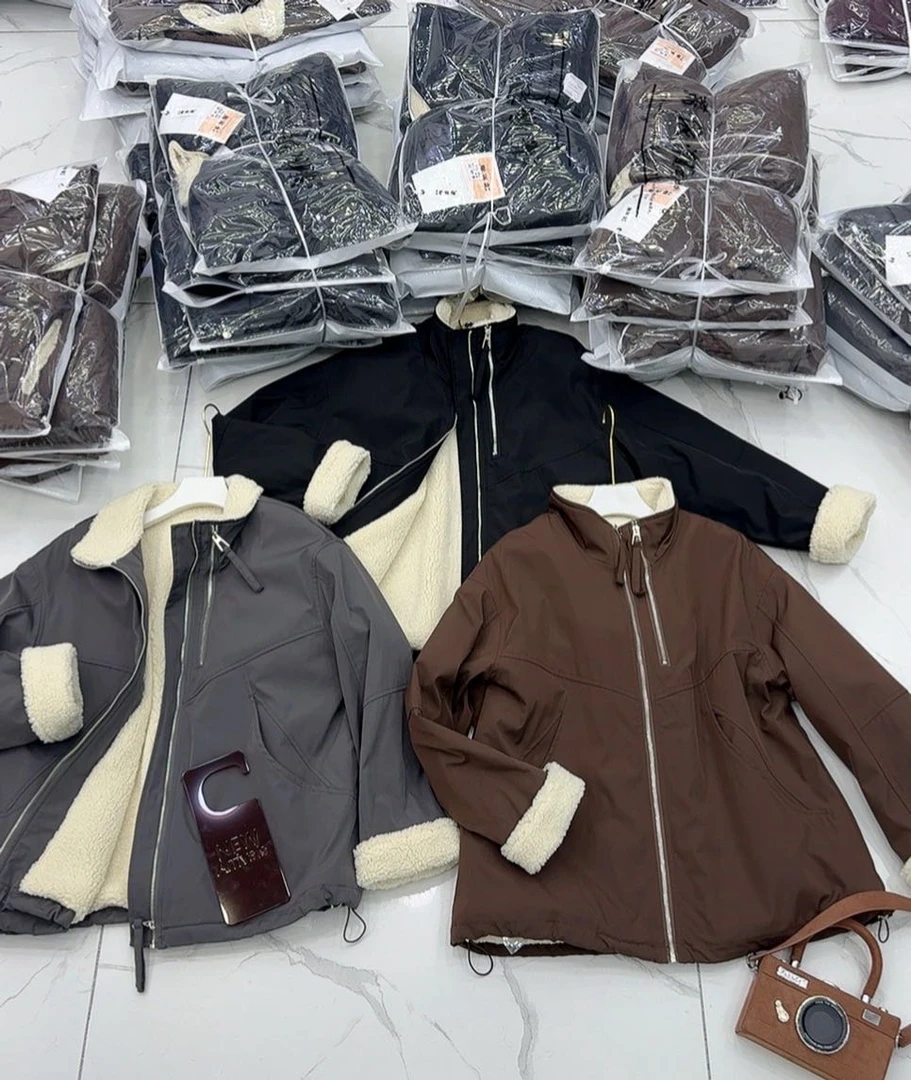 9888欧货立领秋冬宽松韩系双拉链羊羔毛短外套