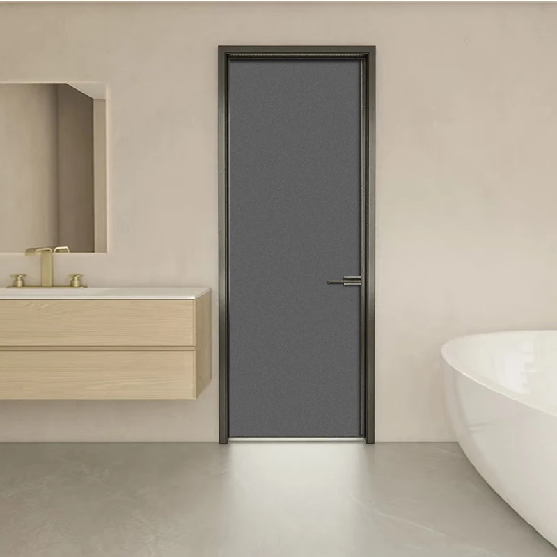 加厚极窄微边卫生间门厕所门整套现代轻奢网红平开门厨房门玻璃门