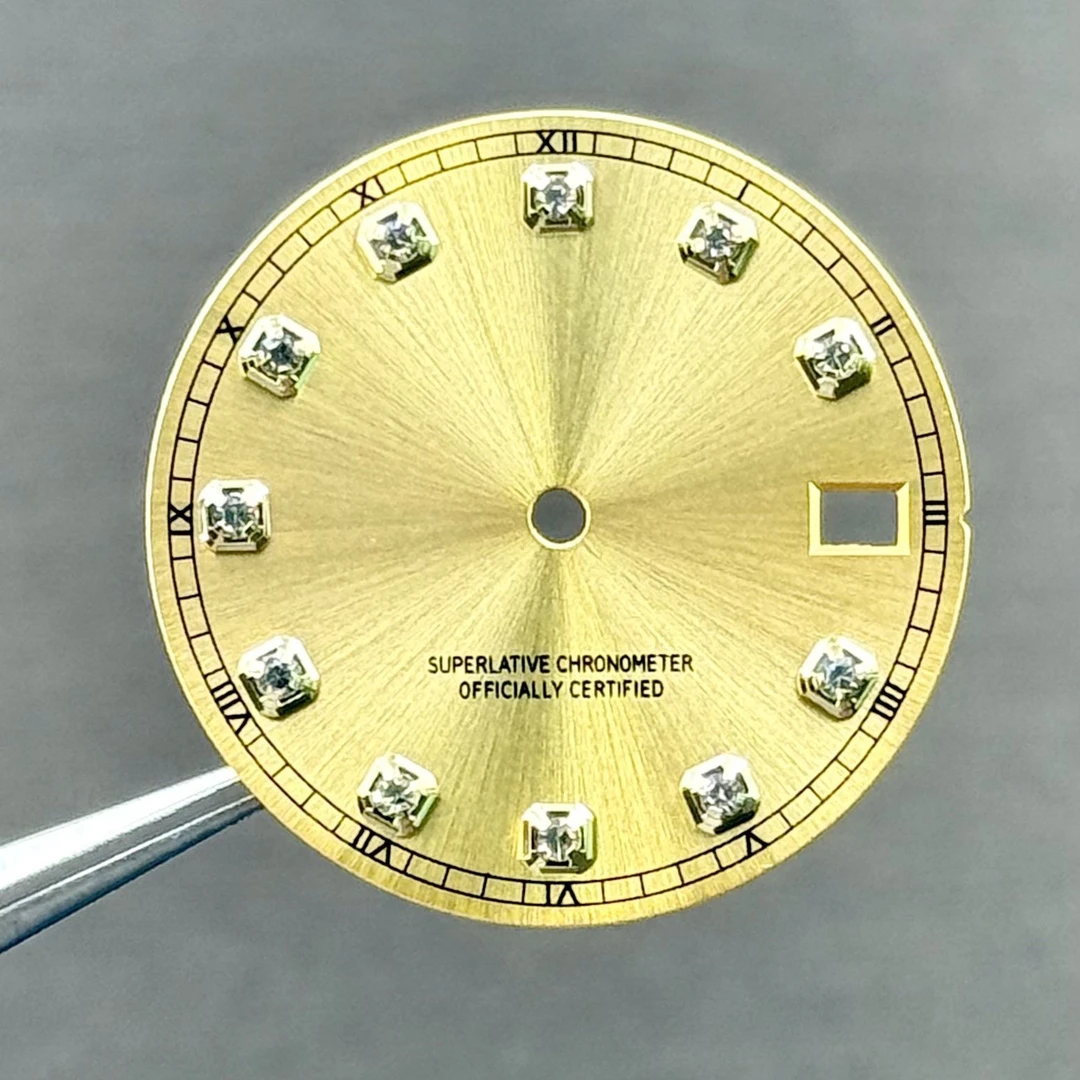 代用机芯单日历表盘字面钻面手表配件
