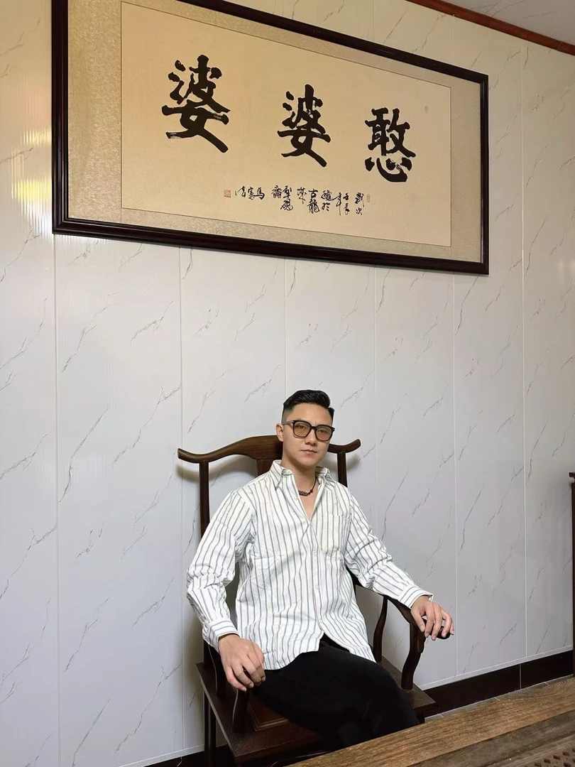 憨婆婆精梳粗布全棉衬衫