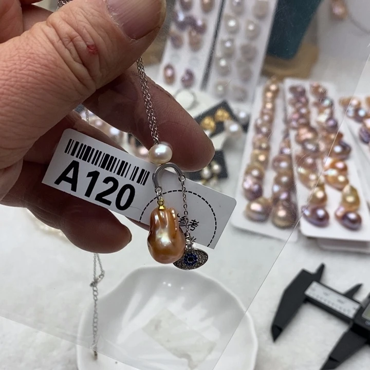 项链淡水珍珠合金120