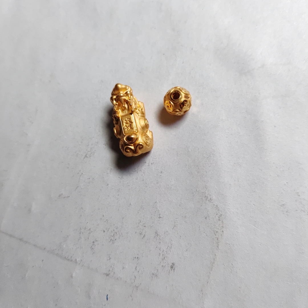 金元宝足金999貔貅珠子首饰