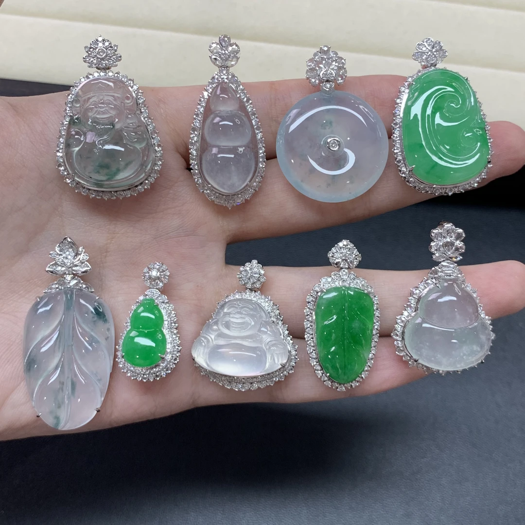 【小雪臻选】翡翠吊坠-18K金-|CXQ21多样性发其一|M53