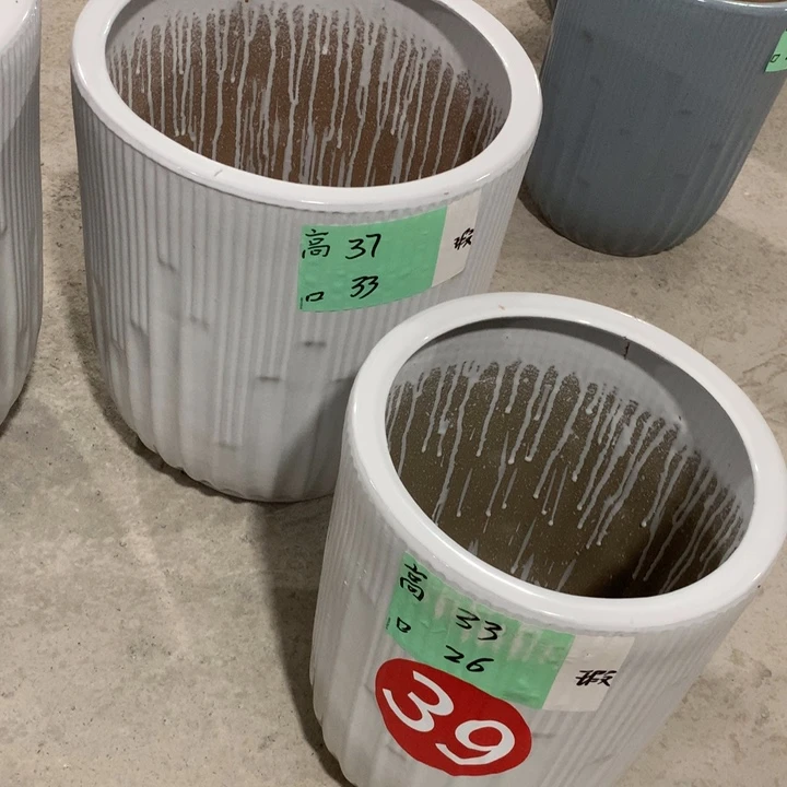 微瑕高温陶瓷花盆