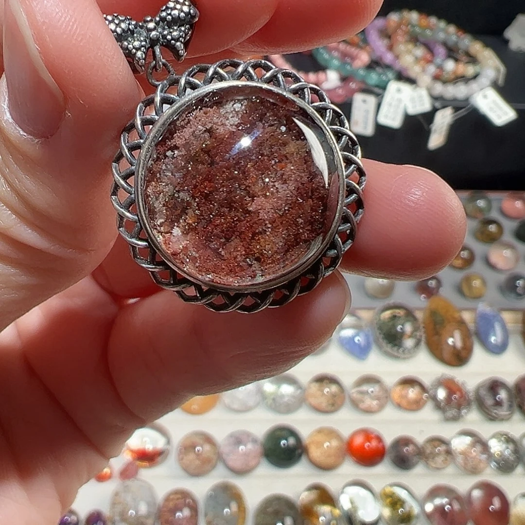 水晶吊坠(不含链)银S925镶嵌