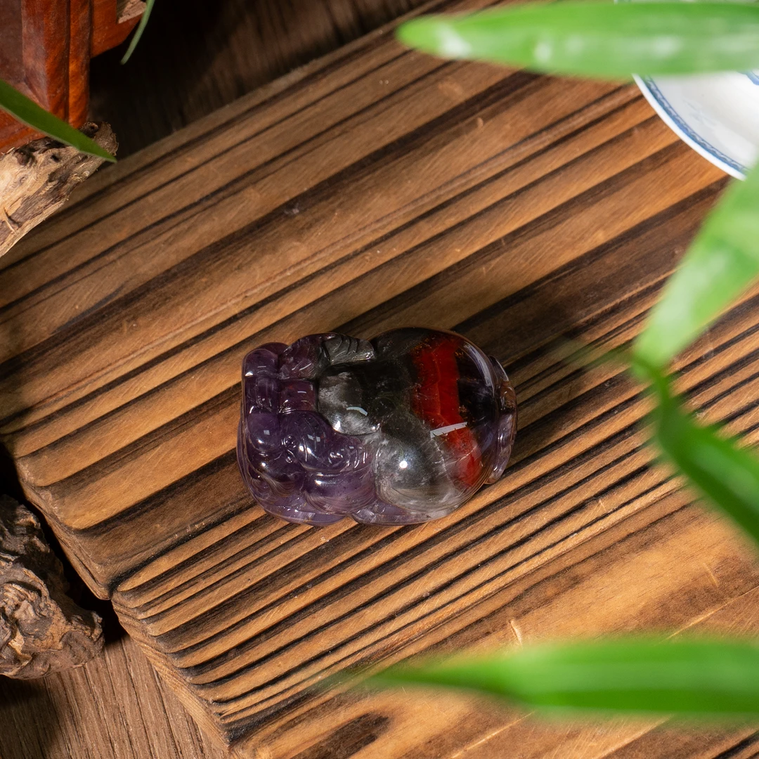 -天然水晶极光大貔貅/多样性发/P4930