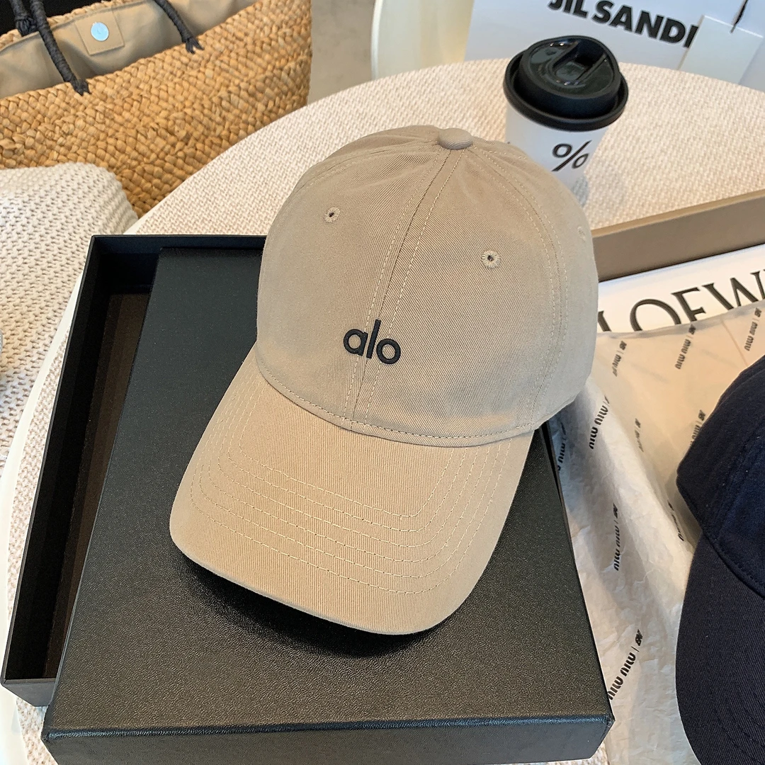 棒球帽2025春夏新款韩版时尚潮牌字母刺绣鸭舌帽alo防晒 帽子男女