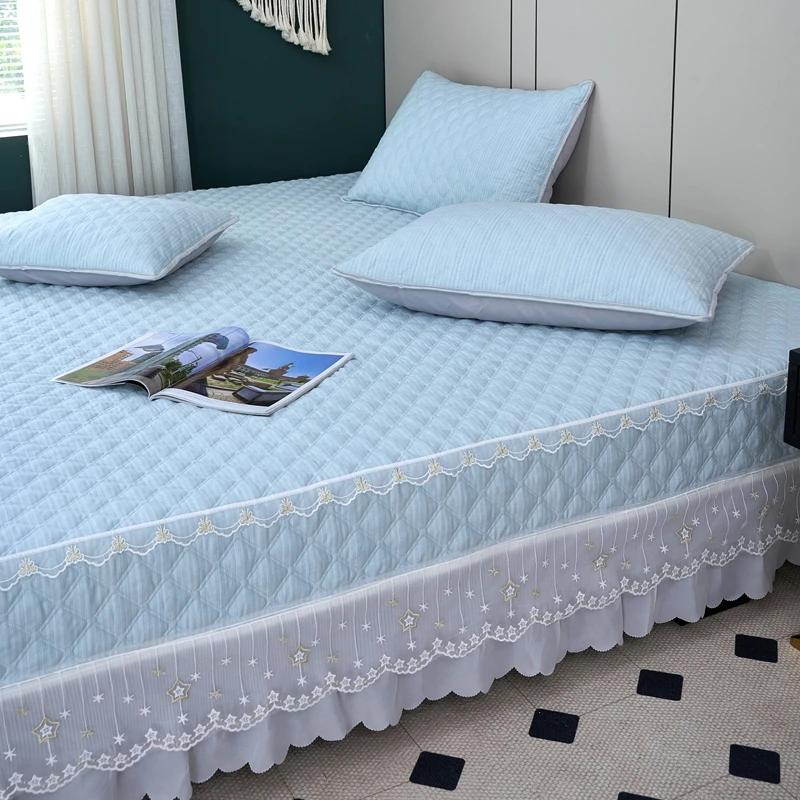 全棉磨毛榻榻米床盖炕罩防滑夹棉加厚大土炕电炕床单四季通用炕盖