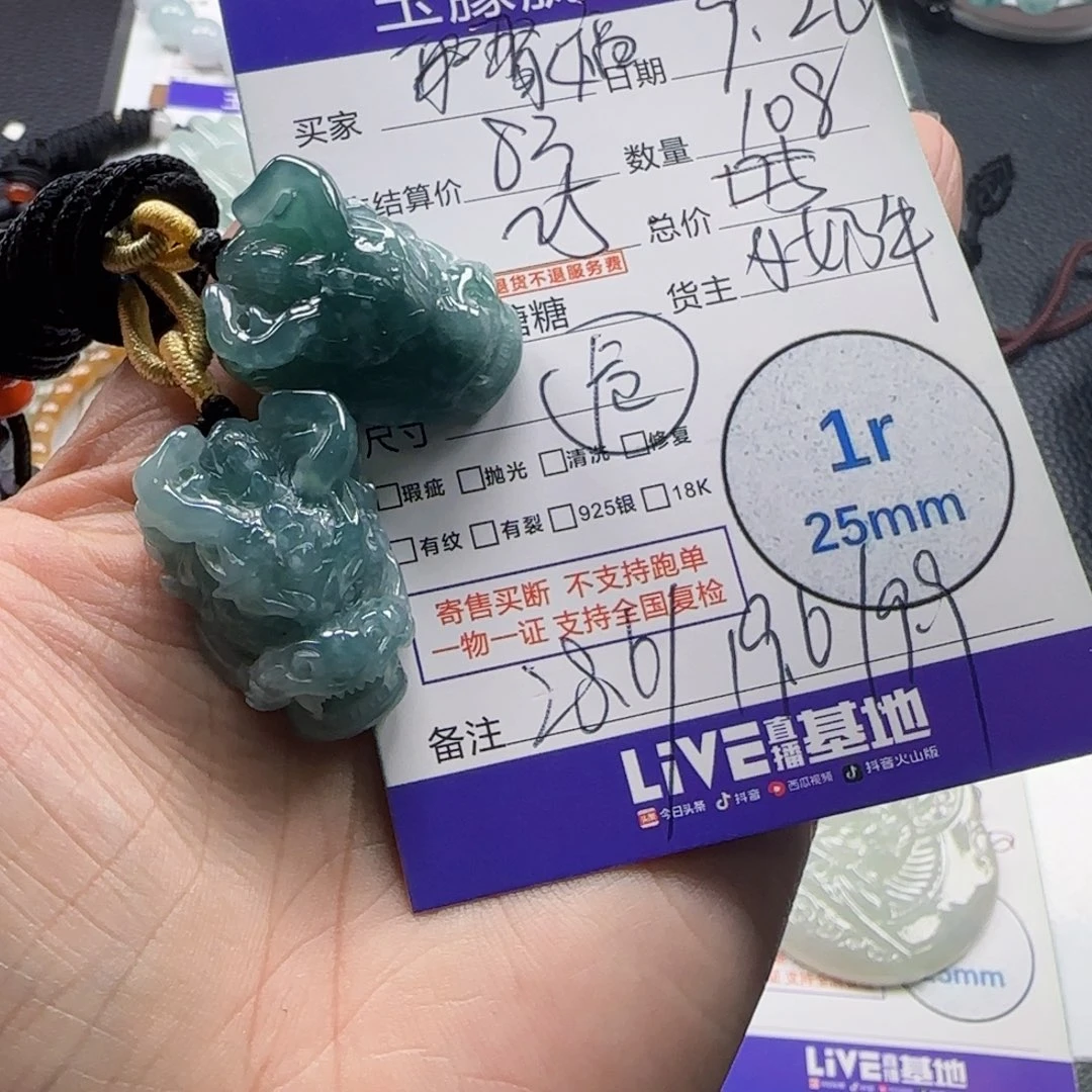 胡***照翡翠未镶嵌颈饰翡翠