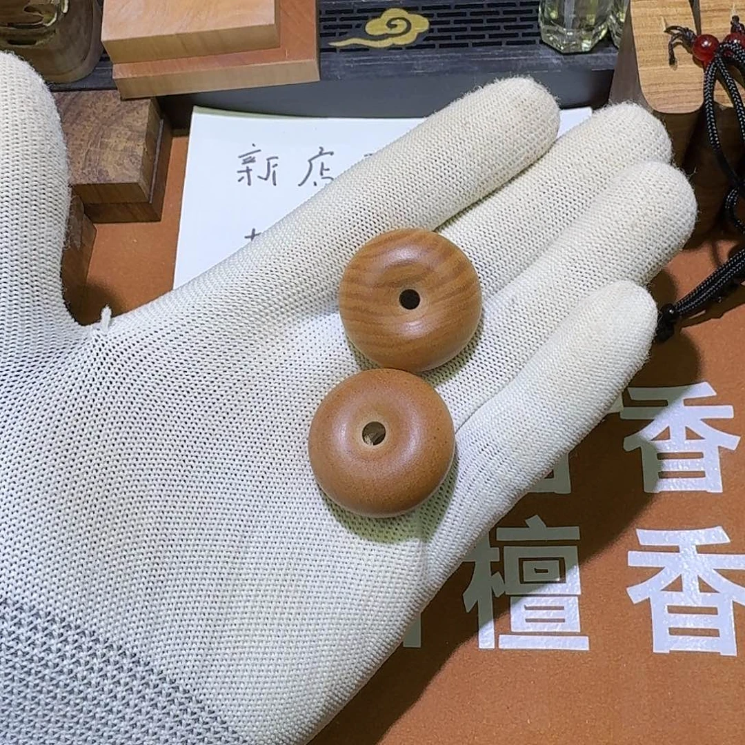 檀香木老山檀香平安扣3.0×15