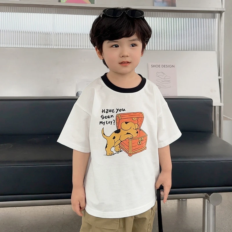 X4218男童卡通短袖t恤夏款夏装婴儿童装宝宝小童半袖上衣潮薄夏季