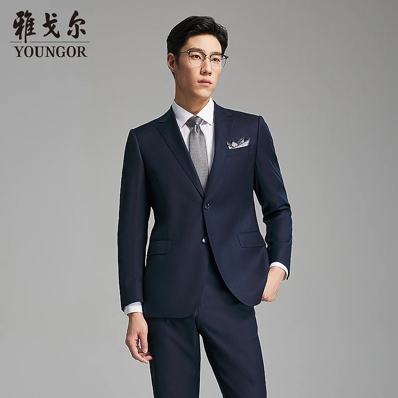 【100%绵羊毛】雅戈尔新品春秋季纯羊毛品质弹力男士西服上衣215147