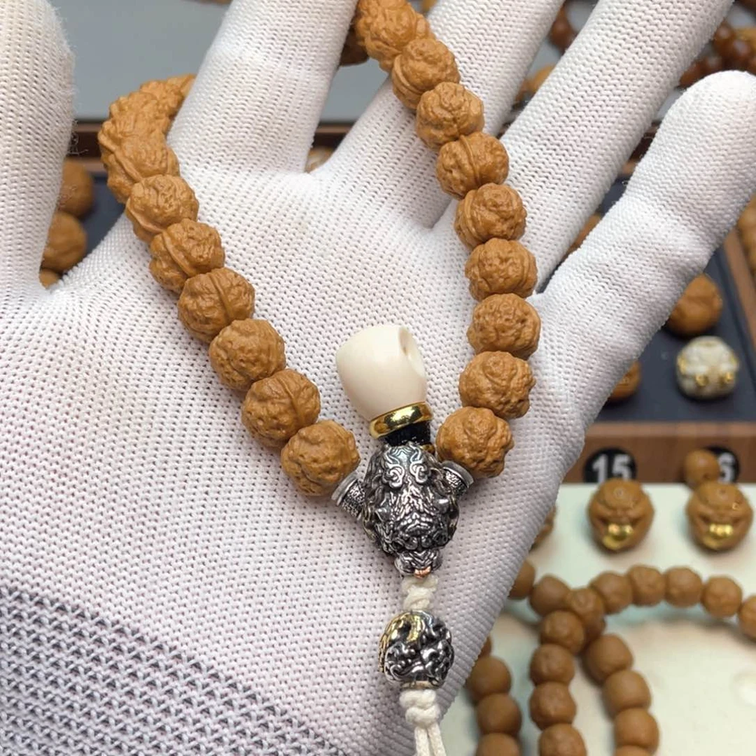 猴头核桃吊坠潇*虎禅宗+长毛三通