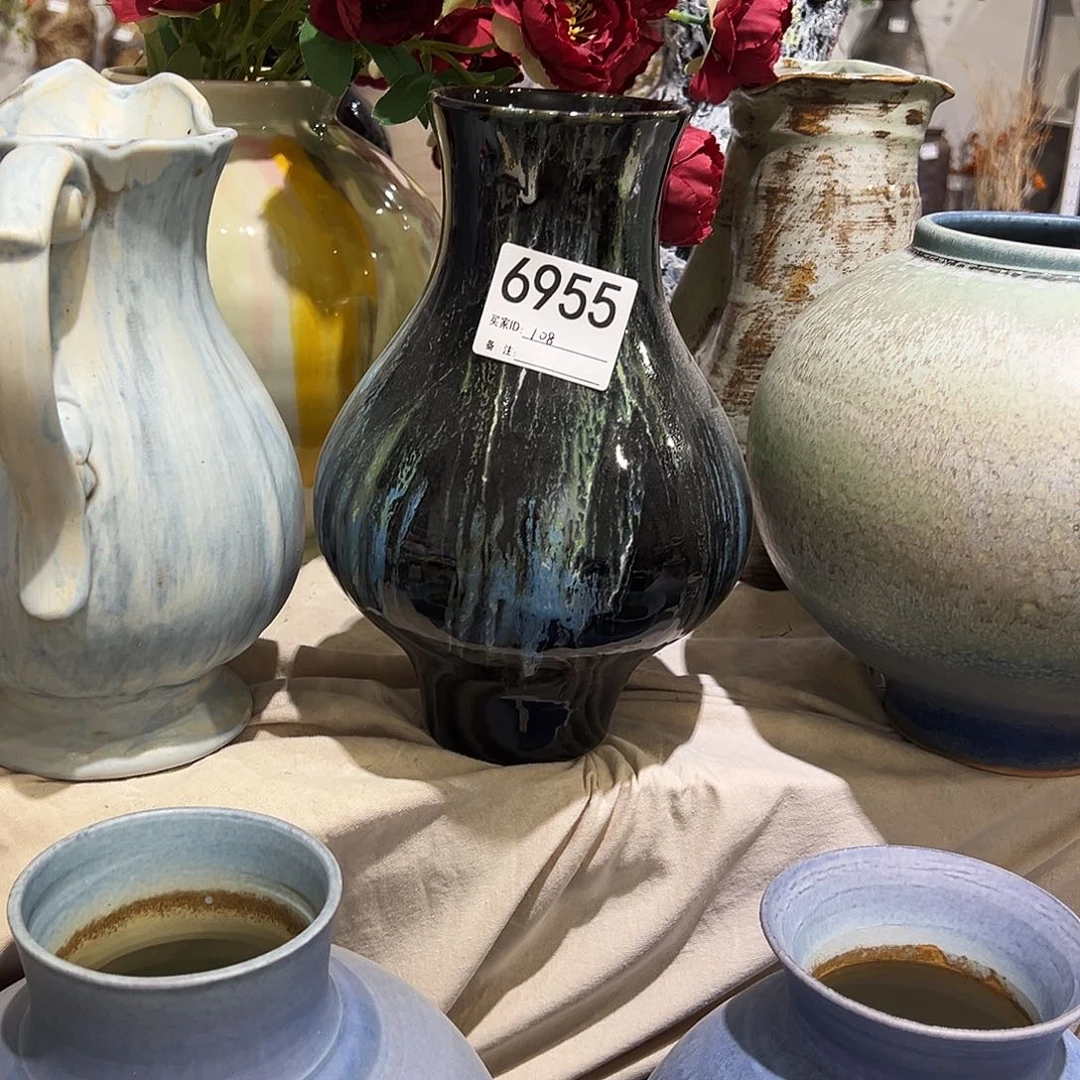 瓶6955高26口8陶瓷花瓶无孔