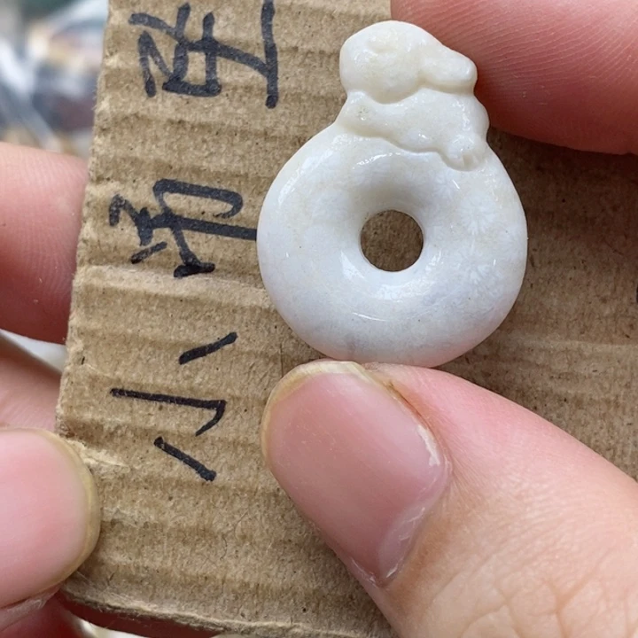 硅化珊瑚（珊瑚玉）未镶嵌颈饰腿***九小