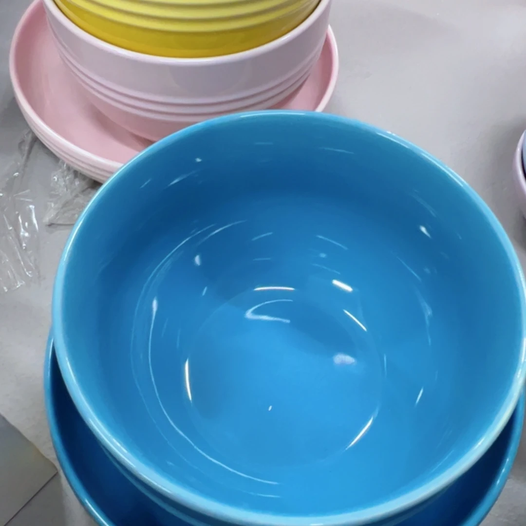陶瓷轻虹海军蓝面wan面碗