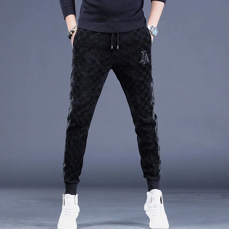 秋冬新款休闲裤男修身男裤2025秋季保暖百搭灯芯绒裤子男士长裤潮