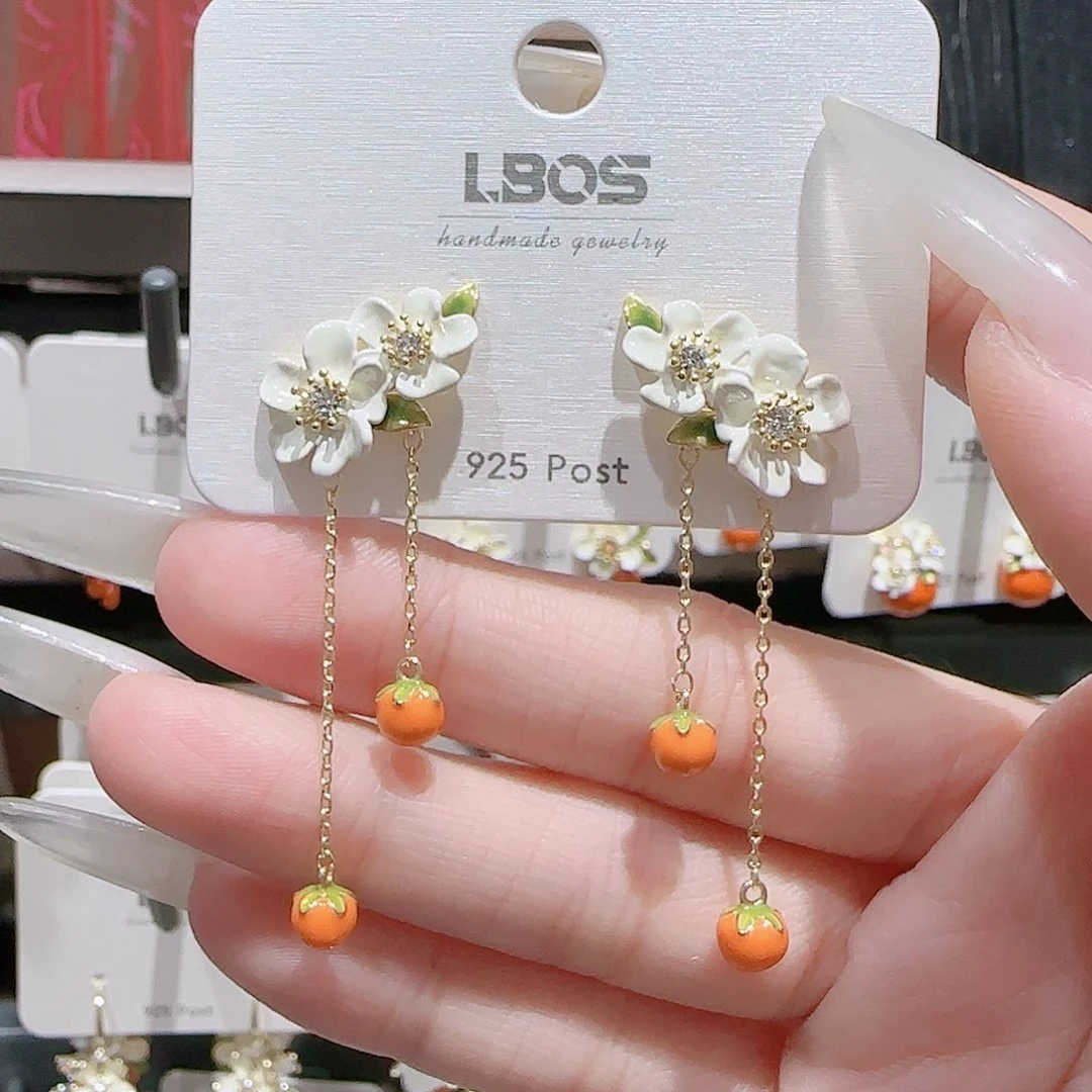 锆石铜合金925银耳环