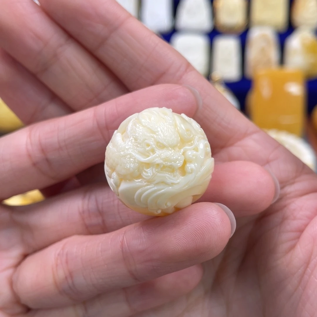 蜜蜡裸石未镶嵌琥珀蜜蜡珠子卡24.9mm