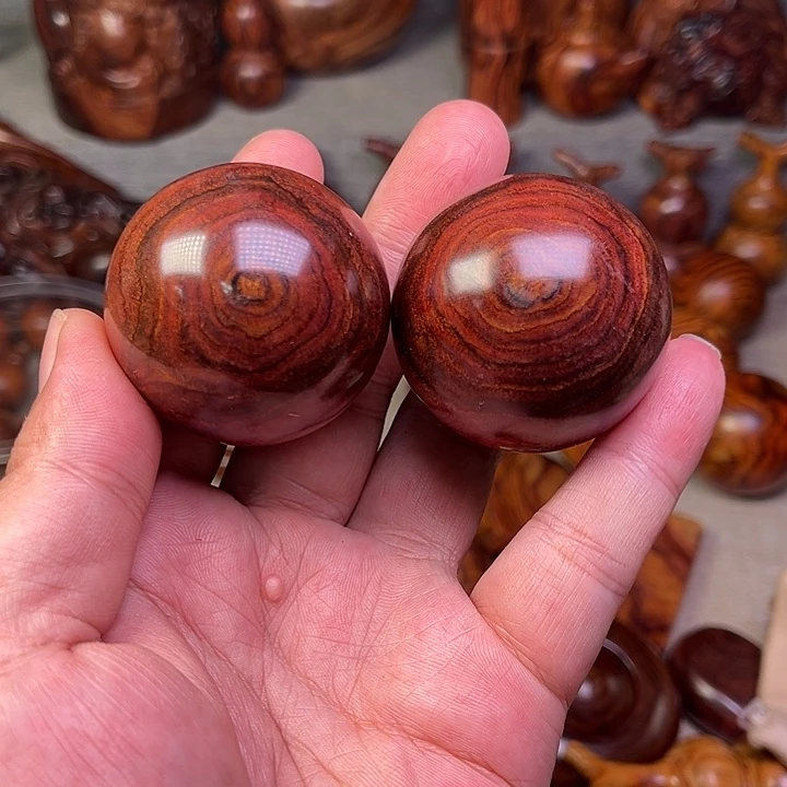 黄花梨/降香黄檀海南黄花梨油梨4.5手球工艺品