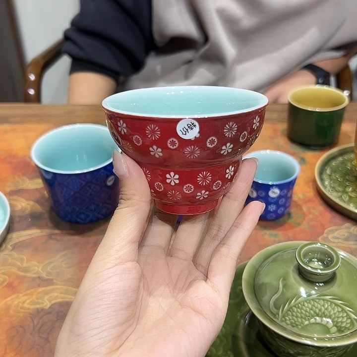 翘***记云间青瓷龙泉小米茶器