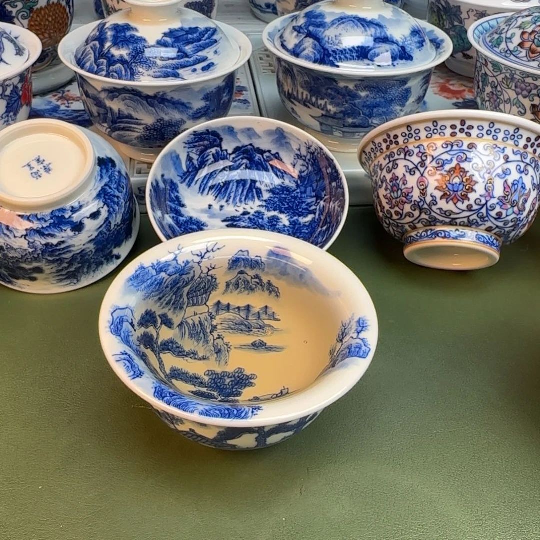 纯手工纯手绘茶具石头220