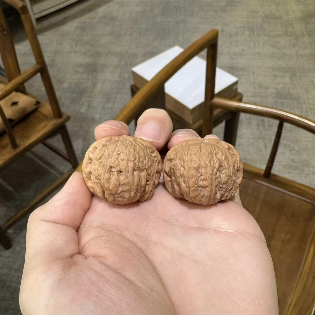 【铭舍 乾隆磨】2025新下树原生态乾隆磨盘文玩核桃（一对）-9.24