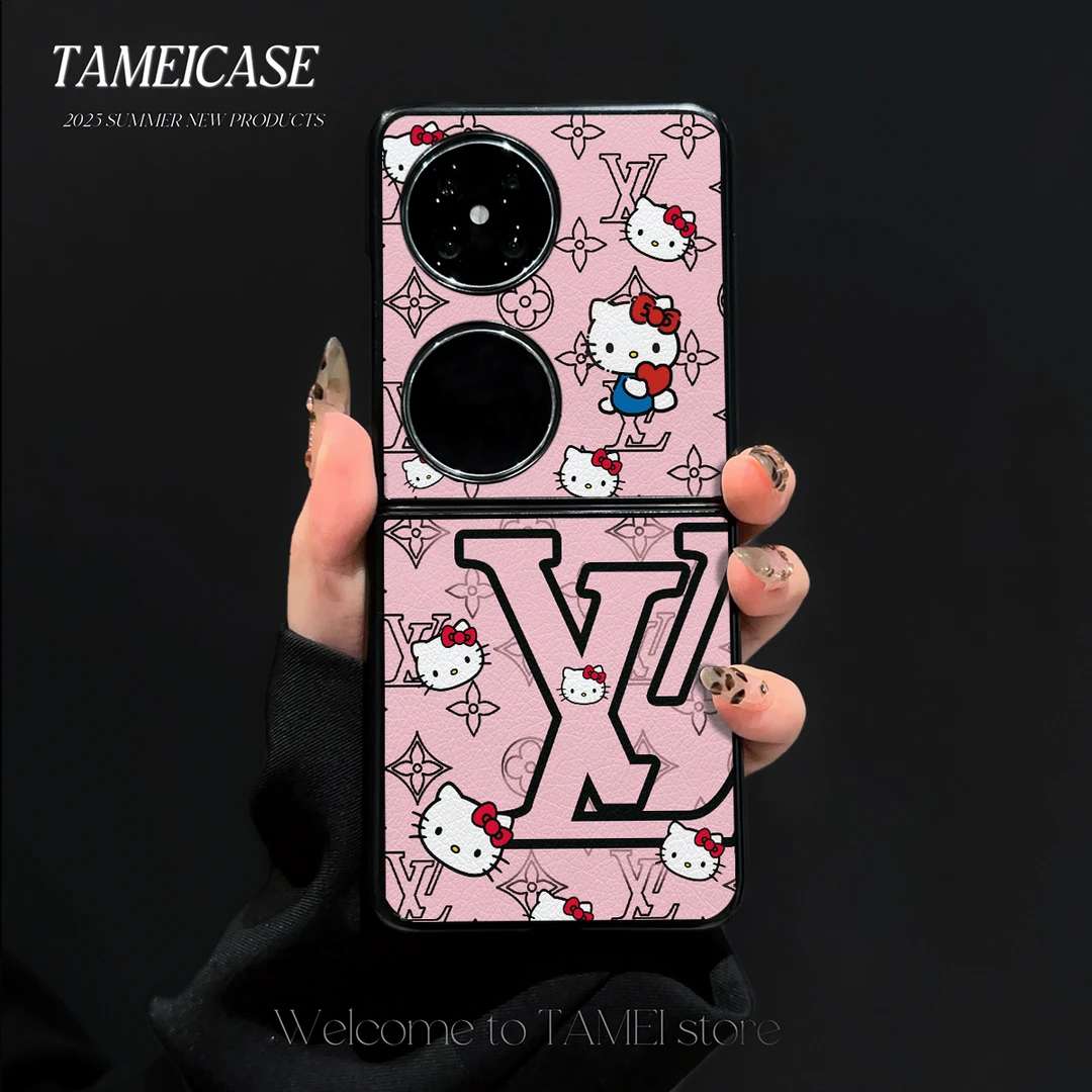 潮牌凯蒂羊皮适用华为pocket2手机壳FINDN3FLIP折叠屏华为pockets