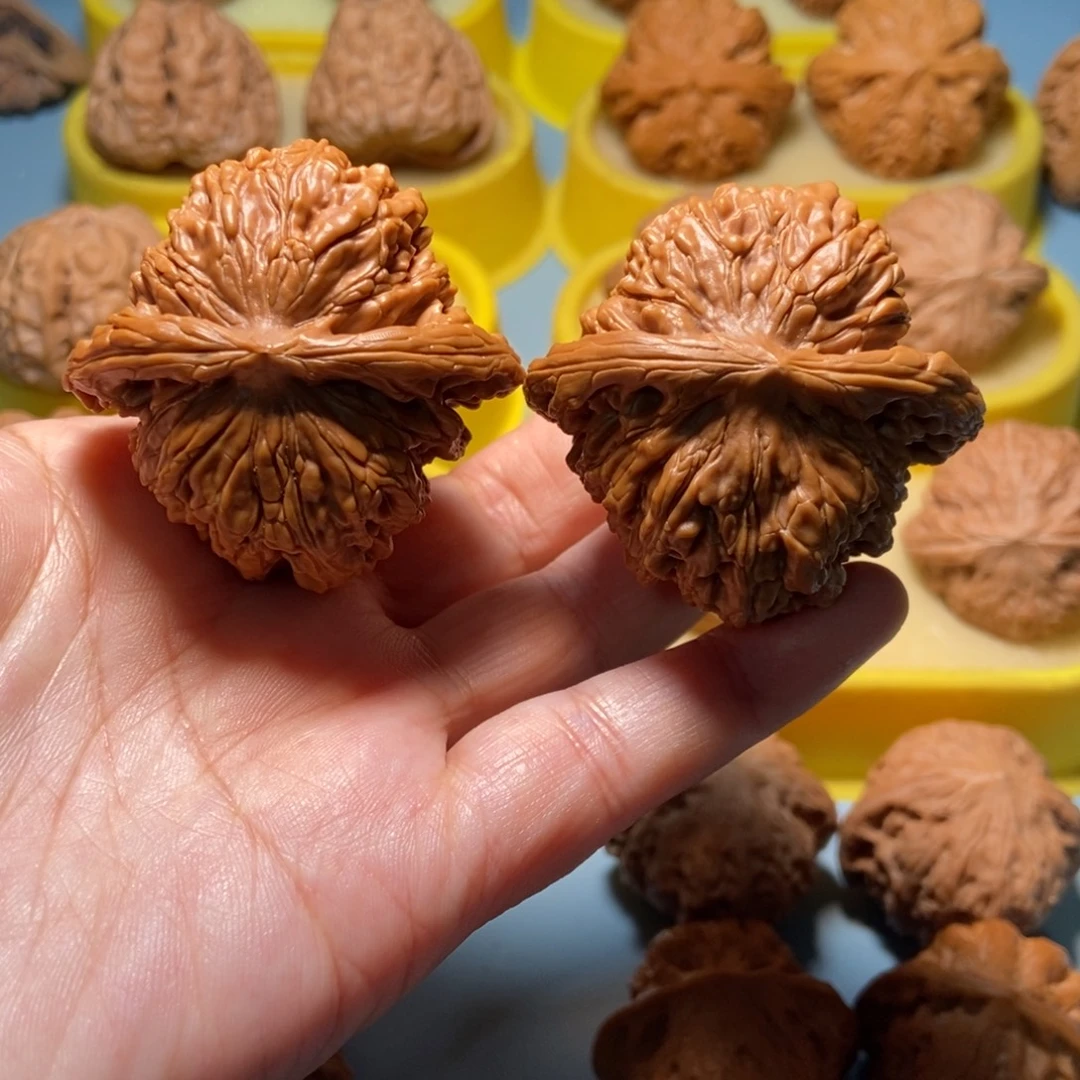 吊坠文玩核桃四座楼精对 45 45