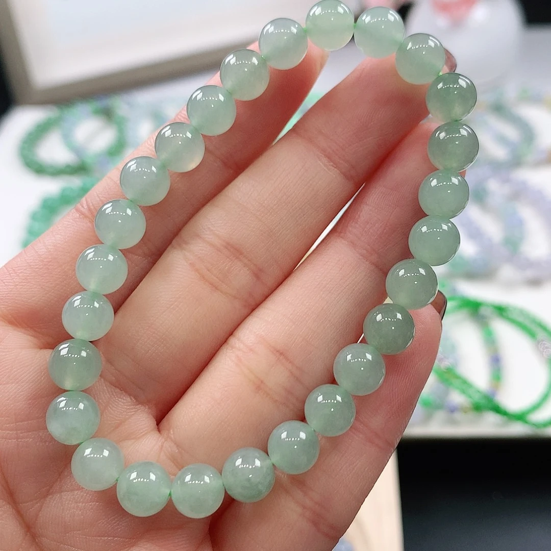 翡翠未镶嵌手链7.3mm